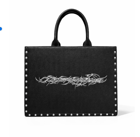 "TRIBAMETAL" LEATHER TOTE